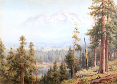 Shasta - Sneskyer, Californien, ca. 1910 (akvarel) af Henry Sutton Palmer