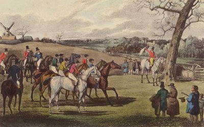 A Steeple-Chase (farve litho) af Henry Thomas (after) Alken
