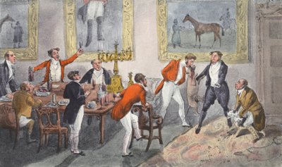 Blod og tyrehund (litografi) af Henry Thomas (after) Alken