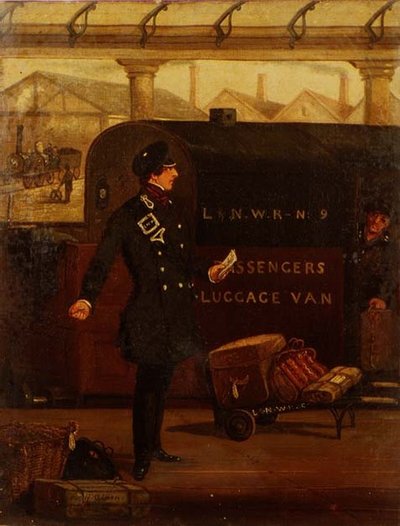 En vagt af en L & N-W. R. Bagagevogn af Henry Thomas Alken