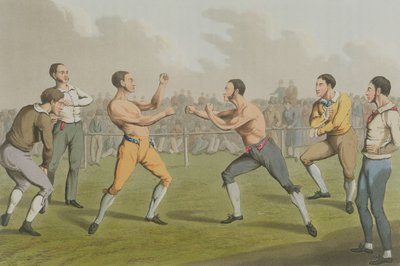 A Prize Fight, aquatinted af I. Clark, pub. af Thomas McLean, 1820 (akvatint) af Henry Thomas Alken