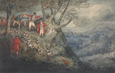 En illustration af C.J. Apperley („Nimrod“), The Life of a Sportsman: „En natscene med Sir Thomas Mostyn“ af Henry Thomas Alken