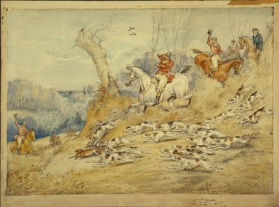 Jagtscener: The Kill af Henry Thomas Alken