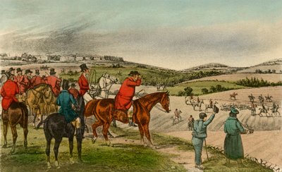 Mr. Jorrocks telegraferer Ræven, 1838 af Henry Thomas Alken
