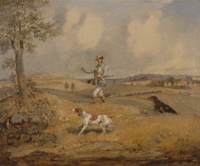 Agerhøneskydning, ca. 1825. af Henry Thomas Alken
