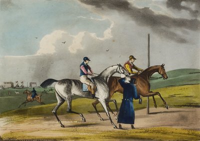Forbereder til start (akvatint) af Henry Thomas Alken