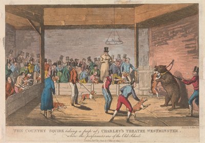 Godsejeren kigger ind i Charleys teater i Westminster af Henry Thomas Alken