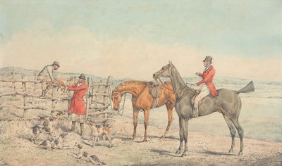 Døden: Ræven hejses op på et hegn af Henry Thomas Alken
