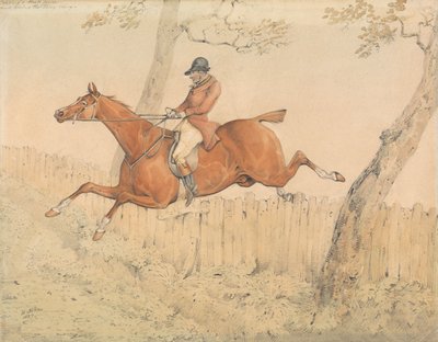 «At springe over et parkhegn og gøre det let» af Henry Thomas Alken