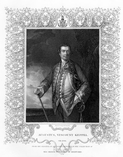 Augustus Keppel, Viscount Keppel, 1725-1786, 1800-tallet. af Henry Thomas Ryall