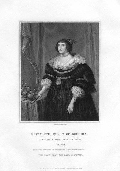 Elizabeth, kurfyrste Pfalz og dronning af Bøhmen, 1834. af Henry Thomas Ryall