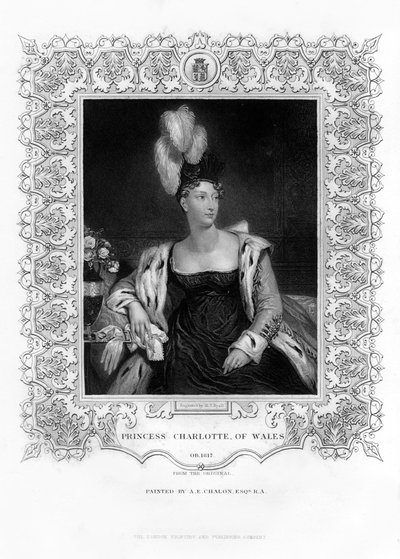 Prinsesse Charlotte Augusta af Wales, 1800-tallet. af Henry Thomas Ryall