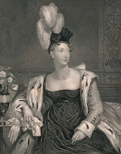 Prinsesse Charlotte, af Wales, c1817, begyndelsen af midten af det 19. århundrede. af Henry Thomas Ryall
