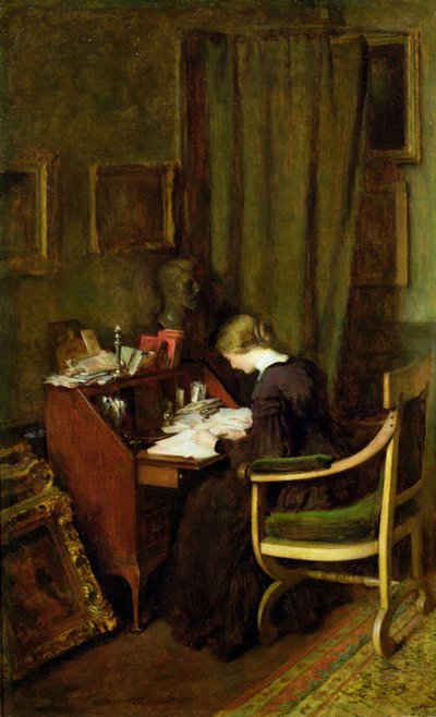 Ved hendes skrivebord af Henry Thomas Schafer