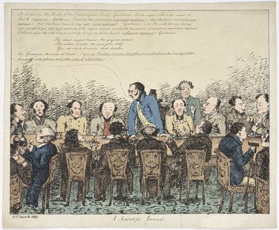 A Scientific Annual, 1837 (farvet radering) af Henry Thomas after De La Beche