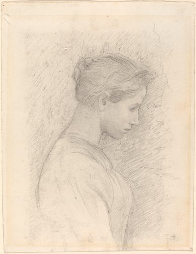 En ung kvinde i profil af Henry Tonks