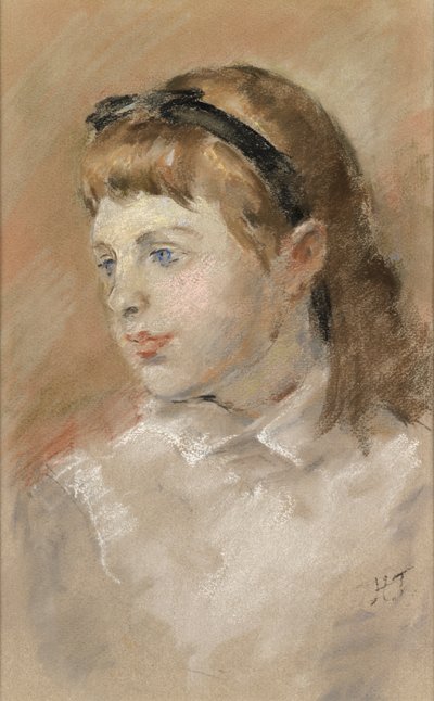 Head of a Girl, ca. 1920 (pastel på papir) af Henry Tonks