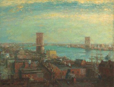Brooklyn Bridge, 1899. af Henry Ward Ranger
