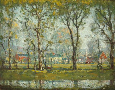 New England Village af Henry Ward Ranger