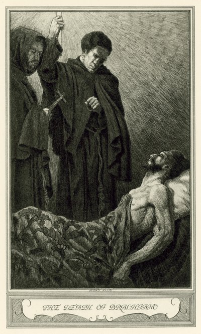 The White Devil af John Webster: The Death of Brachiano (litho) af Henry Weston Keen