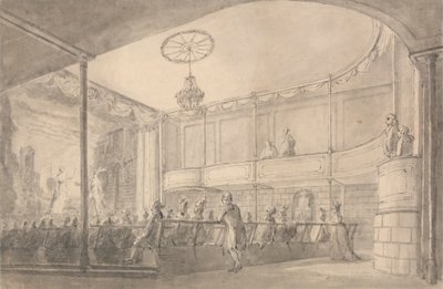 Interiør af Brandenburger Hus Theatre, Hammersmith af Henry Wigstead
