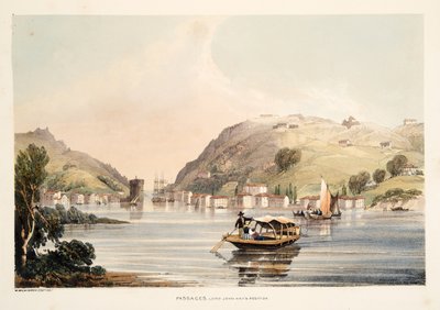 Position af Lord John Hay, ved Passages, fra Skitser af landskaber i de baskiske provinser i Spanien, med et udvalg af national musik ?, pub. 1838 (håndfarvet gravering) af Henry Wilkinson