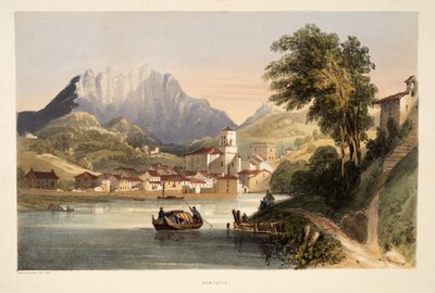 Renteria, fra Skitser af natur i de baskiske provinser i Spanien, med et udvalg af national musik ?, pub. 1838 (håndfarvet gravering) af Henry Wilkinson