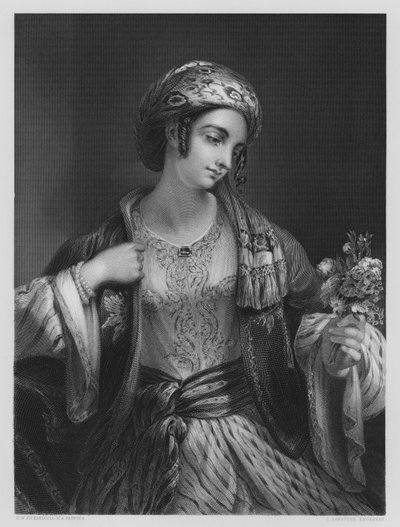 A Syrian Maid, fra billedet i Vernon Gallery (gravering) af Henry William (after) Pickersgill