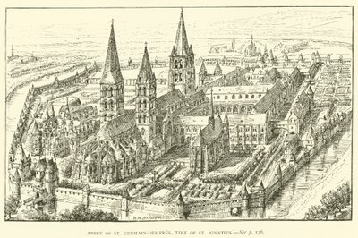 St. Germain-des-Pres kloster, tid for Skt. Ignatius (gravering) af Henry William Brewer