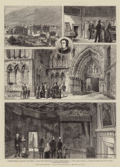 Edinburgh Illustrated, Holyrood af Henry William Brewer