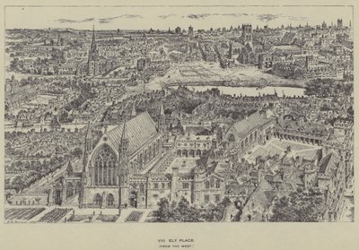 Ely Place, fra vest af Henry William Brewer