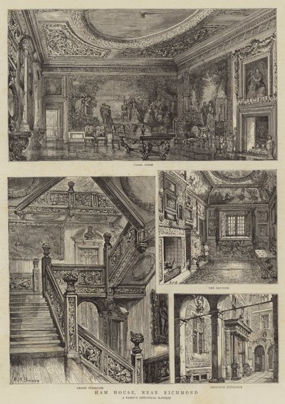 Ham House, nær Richmond af Henry William Brewer