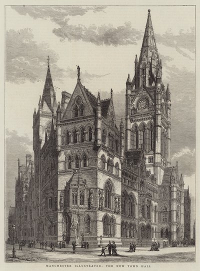 Manchester Illustrated, det nye rådhus af Henry William Brewer