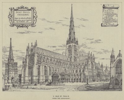 Old St Pauls, fra det nordøstlige af Henry William Brewer