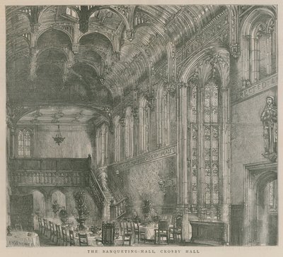 Bankethallen, Crosby Hall, London af Henry William Brewer