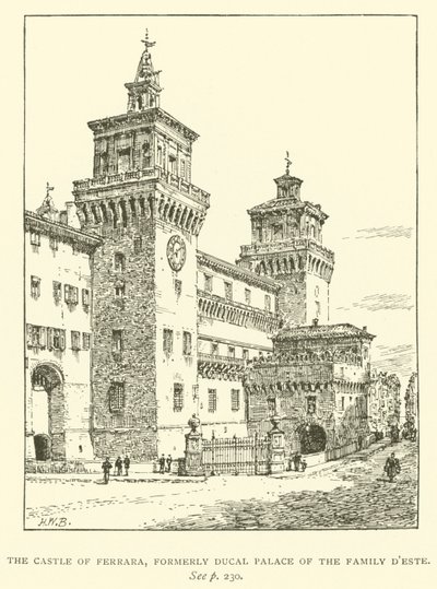 Slottet i Ferrara, tidligere Ducal Palace of Family D