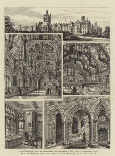 Holloway College og Sanatorium ved Virginia Water af Henry William Brewer