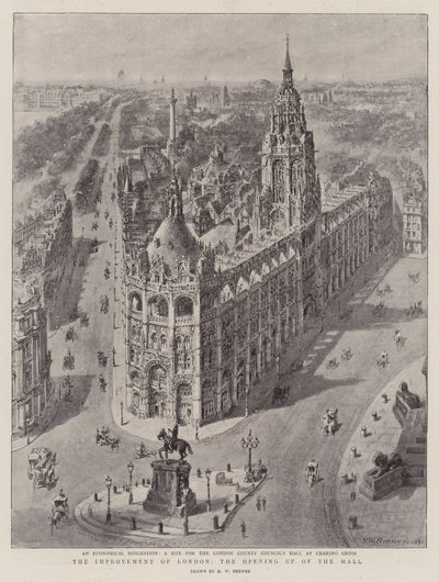 Forbedringen af London, åbningen af Mall af Henry William Brewer
