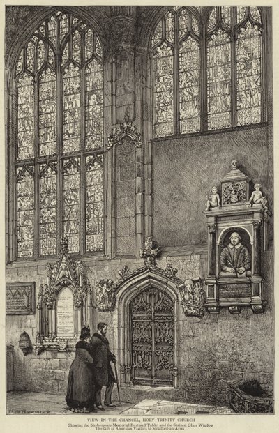 Udsigt i kancelliet, Holy Trinity Church af Henry William Brewer