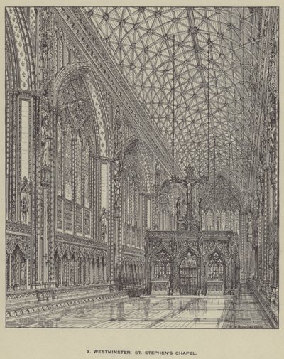 Westminster, St Stephens Chapel af Henry William Brewer