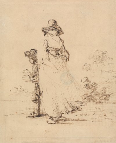 En dreng og pige på landet af Henry William Bunbury