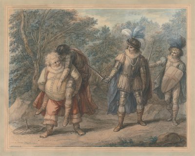 Falstaff, der bærer Dead Hotspur af Henry William Bunbury