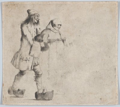 Glad bonde og munk, 1770. af Henry William Bunbury