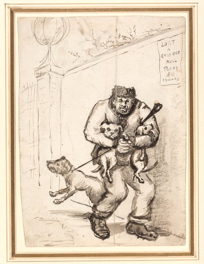 Mistet en kinesisk tyrehvalp 10 £ belønning af Henry William Bunbury