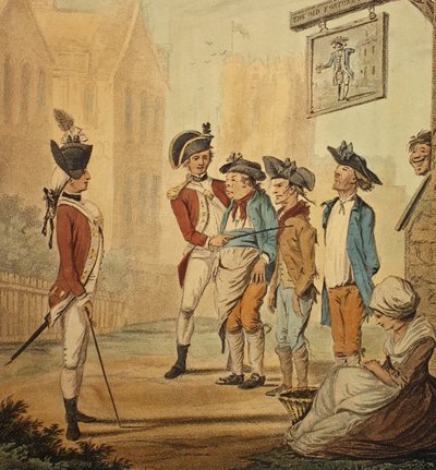 "Rekrutter", udgivet 1780 af Henry William Bunbury