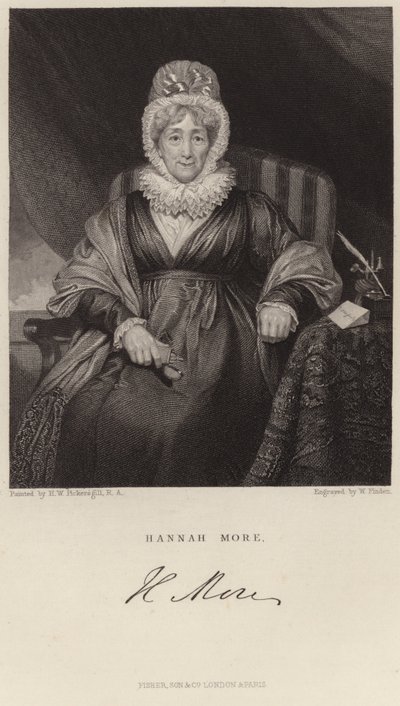 Portræt af Hannah More af Henry William Pickersgill