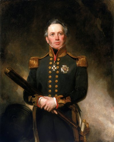 Portræt af kontreadmiral Sir Edward Brace (ca. 1769-1843), som udmærkede sig i den britiske flåde på Middelhavsfronten under de franske (1792-1802) og napoleonske (1803-1815) revolutionskrige. af Henry William Pickersgill