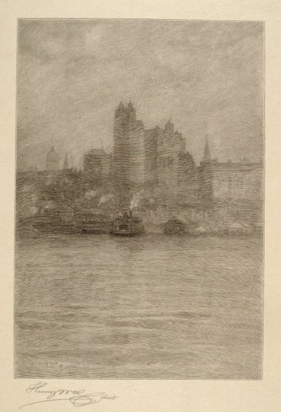 Nedre New York i en tåge af Henry Wolf