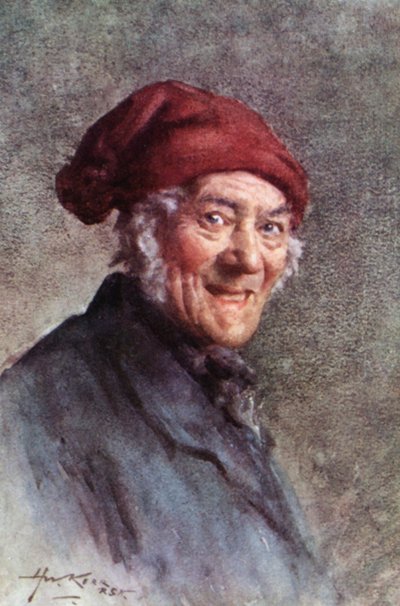 Annals of the Parish: The Souter (farve litho) af Henry Wright Kerr