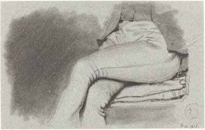 Studie af en siddende mands ben af Henry Wyatt